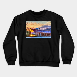 Kefalonia, Greek Shipyard Sunset Crewneck Sweatshirt